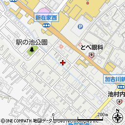 兵庫県加古川市平岡町新在家665-13周辺の地図