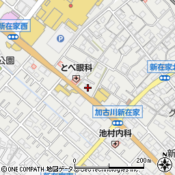 兵庫県加古川市平岡町新在家594-4周辺の地図
