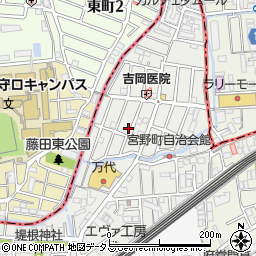 大阪府門真市朝日町6-17周辺の地図