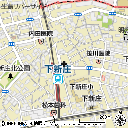 セブンイレブン阪急下新庄駅前店周辺の地図