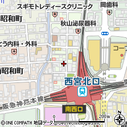 ケンタッキーフライドチキン西宮北口店周辺の地図