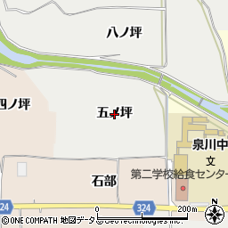 京都府木津川市加茂町大野（五ノ坪）周辺の地図