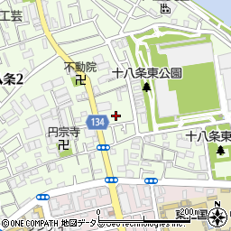 大阪府大阪市淀川区十八条1丁目7周辺の地図