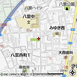 大阪府守口市八雲西町周辺の地図
