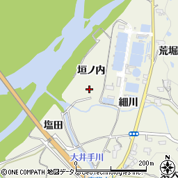 京都府木津川市鹿背山垣ノ内周辺の地図