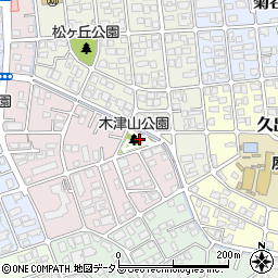 木津山公園周辺の地図