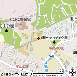 甲南高等学校周辺の地図