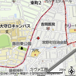 大阪府門真市朝日町3-15周辺の地図