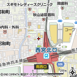 韓国居酒屋 ENG パッサン 西宮北口店周辺の地図