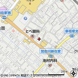 兵庫県加古川市平岡町新在家593-10周辺の地図