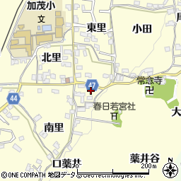 京都府木津川市加茂町里口薬井6周辺の地図