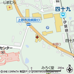 ネッツトヨタ三重上野店周辺の地図