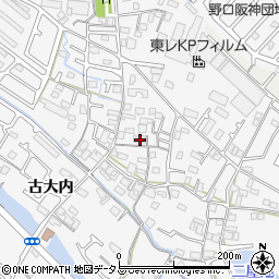 兵庫県加古川市野口町古大内599周辺の地図