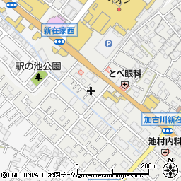 兵庫県加古川市平岡町新在家662-2周辺の地図