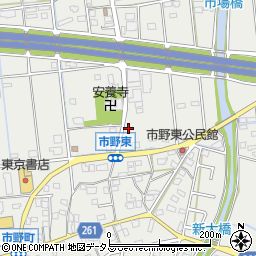 静岡県浜松市中央区市野町1222周辺の地図