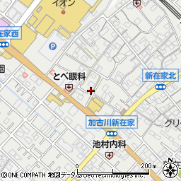 兵庫県加古川市平岡町新在家593-12周辺の地図