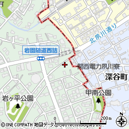 兵庫県芦屋市岩園町30-18周辺の地図