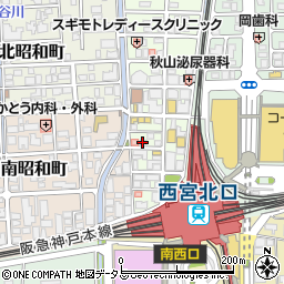 東急リバブル株式会社　西宮北口センター周辺の地図
