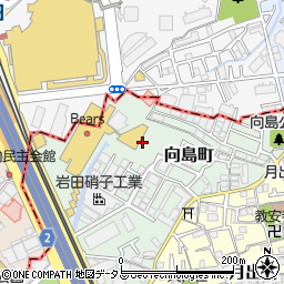 大阪府門真市向島町14周辺の地図