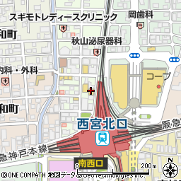餃子の王将 西宮北口店周辺の地図