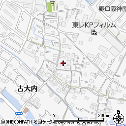 兵庫県加古川市野口町古大内602周辺の地図