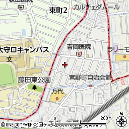 大阪府門真市朝日町3-13周辺の地図