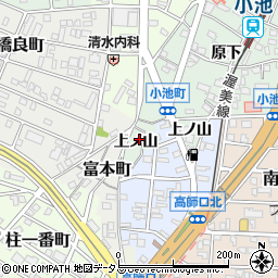 愛知県豊橋市小池町上ノ山周辺の地図