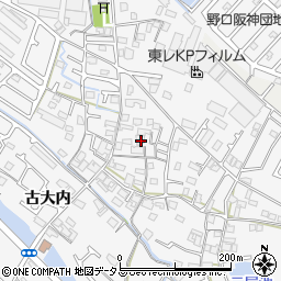 兵庫県加古川市野口町古大内603周辺の地図
