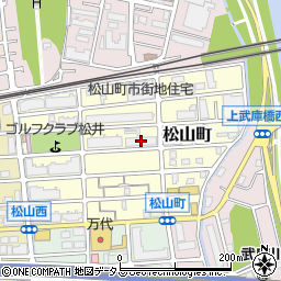 兵庫県西宮市松山町7-13周辺の地図