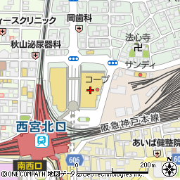 スタジオアリス　西宮北口店周辺の地図