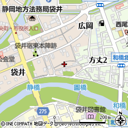 静岡県袋井市袋井周辺の地図
