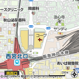 阪急ベーカリー　アクタ西宮店周辺の地図
