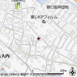 兵庫県加古川市野口町古大内499周辺の地図