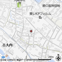 兵庫県加古川市野口町古大内604-2周辺の地図