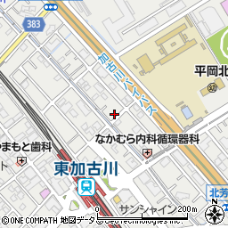 兵庫県加古川市平岡町新在家1380-17周辺の地図