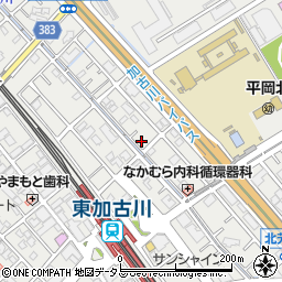 兵庫県加古川市平岡町新在家1380-14周辺の地図