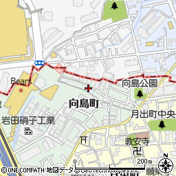 大阪府門真市向島町13-33周辺の地図