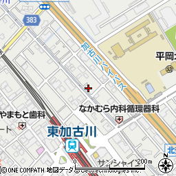 兵庫県加古川市平岡町新在家1380-13周辺の地図