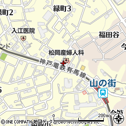 神戸山の街郵便局周辺の地図