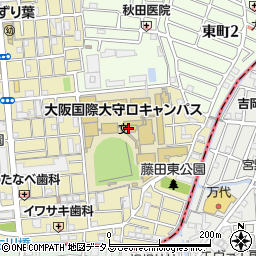 大阪国際大学　守口キャンパス周辺の地図