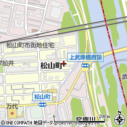兵庫県西宮市松山町15-12-2周辺の地図