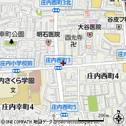 ライフクリーナー　庄内西店周辺の地図