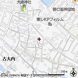 兵庫県加古川市野口町古大内604-1周辺の地図