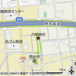 六所神社周辺の地図