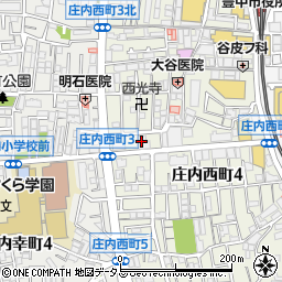 大阪府豊中市庄内西町3丁目周辺の地図