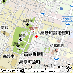 兵庫県高砂市高砂町鍛治屋町周辺の地図