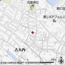 兵庫県加古川市野口町古大内623周辺の地図