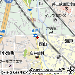新田クリーニング店周辺の地図