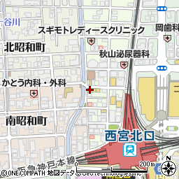 ブルーシール 西宮北口店周辺の地図