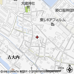 兵庫県加古川市野口町古大内613周辺の地図